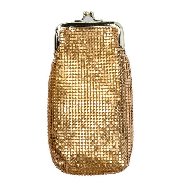 CTM Women's Mesh Cigarette or Glasses Case with Kiss Lock Closure - Picture 1 of 3